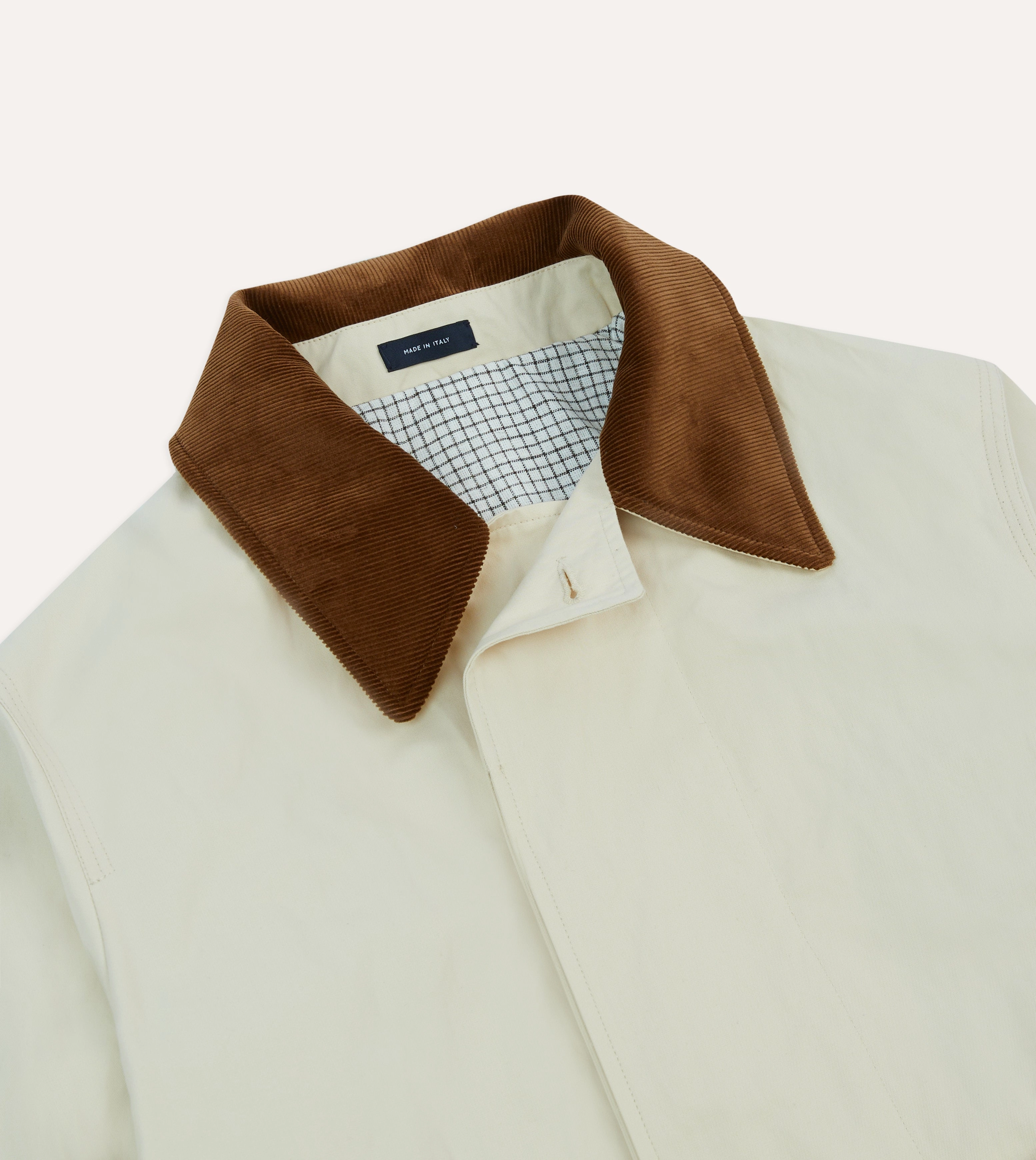 Ecru Cotton Dispatch Raincoat Bow-tie Non Restrictive Mobility