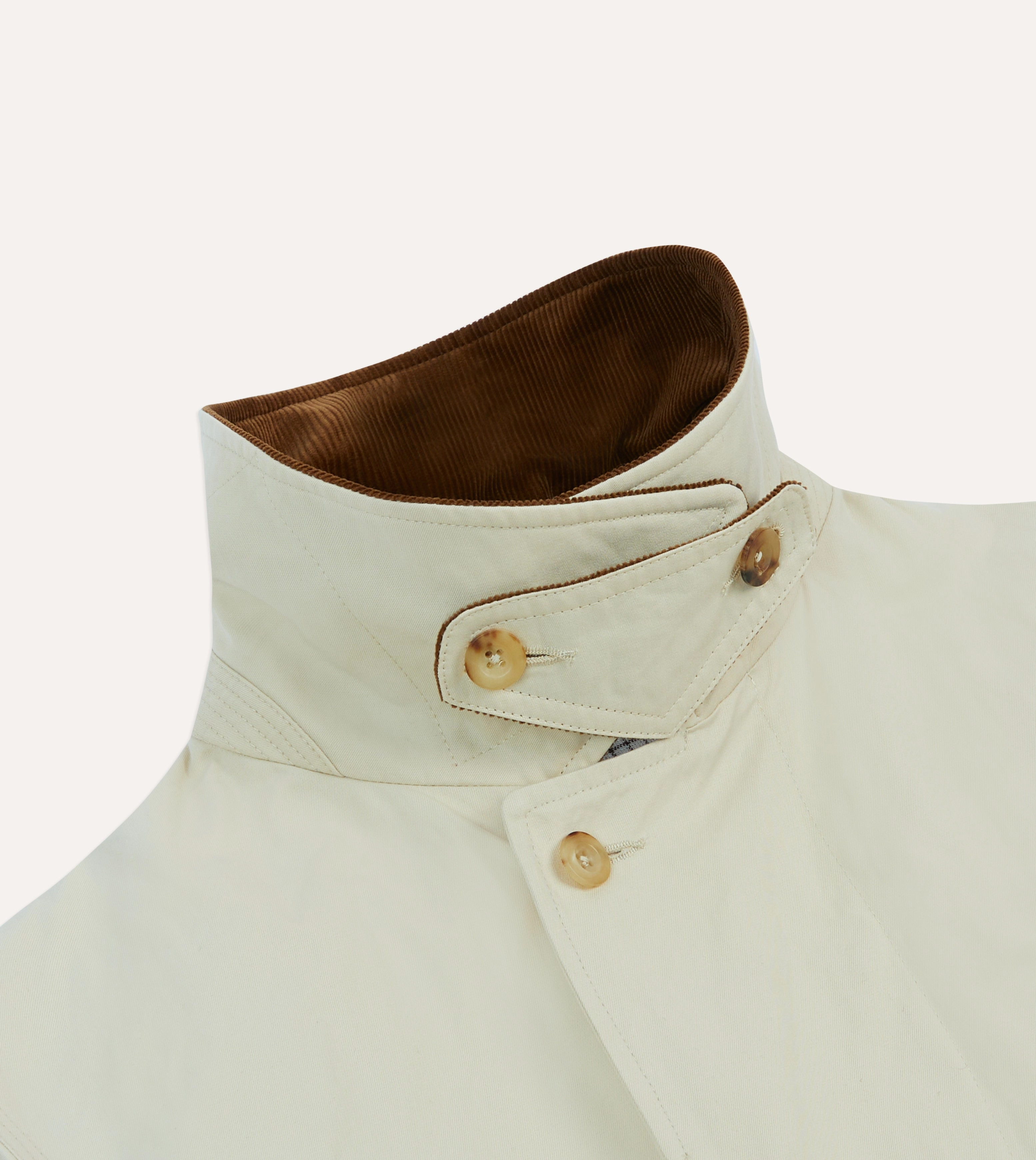 Ecru Cotton Dispatch Raincoat Airflow channels