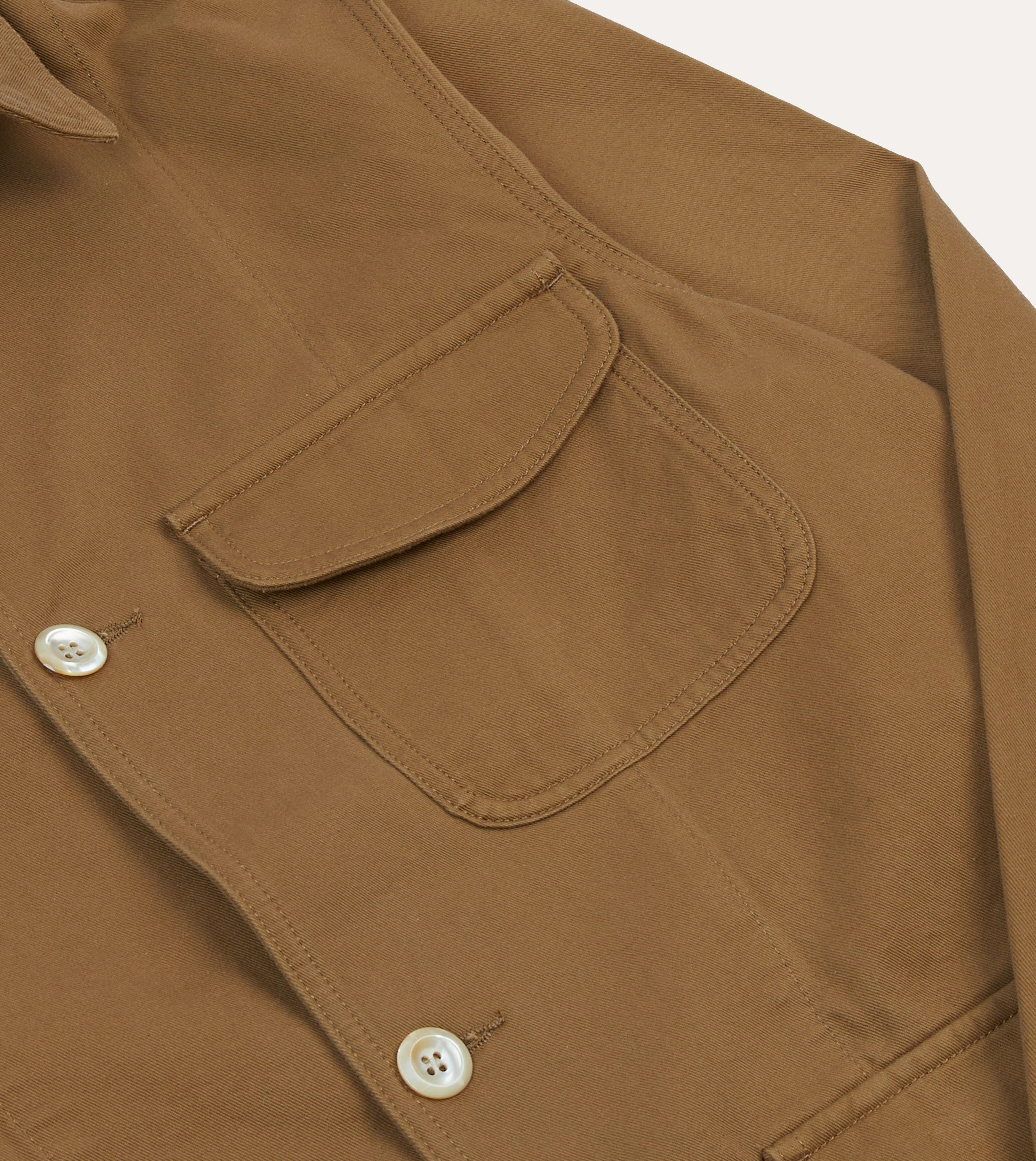 autumn season nurses Tan Cotton Three-Pocket Chore Jacket