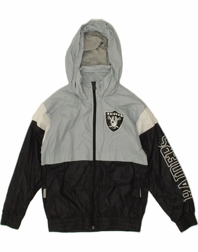 Adventure Fit NFL Boys Graphic Hooded Rain Jacket 7-8 Years Blue Colourblock Nylon