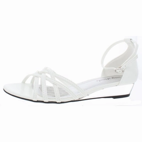 Model Step Grip Lock Tarrah Womens Faux Leather Crossover Wedge Sandals