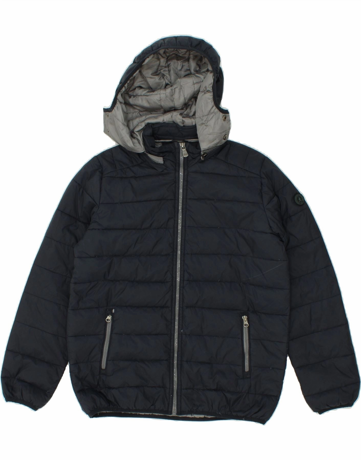 Future Package BEST COMPANY Boys Hooded Padded Jacket 13-14 Years Navy Blue Polyester