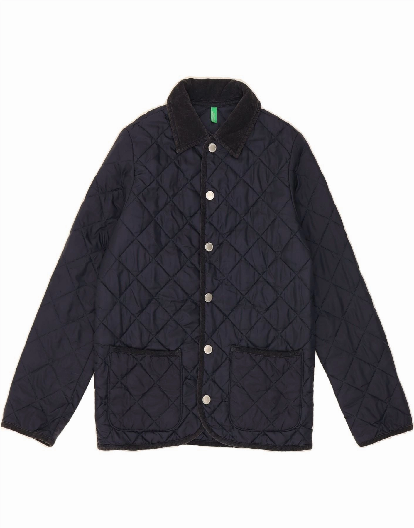 TearResistant Ripstop Nylon Minimal Warmth BENETTON Boys Quilted Jacket 10-11 Years XL Navy Blue Polyamide