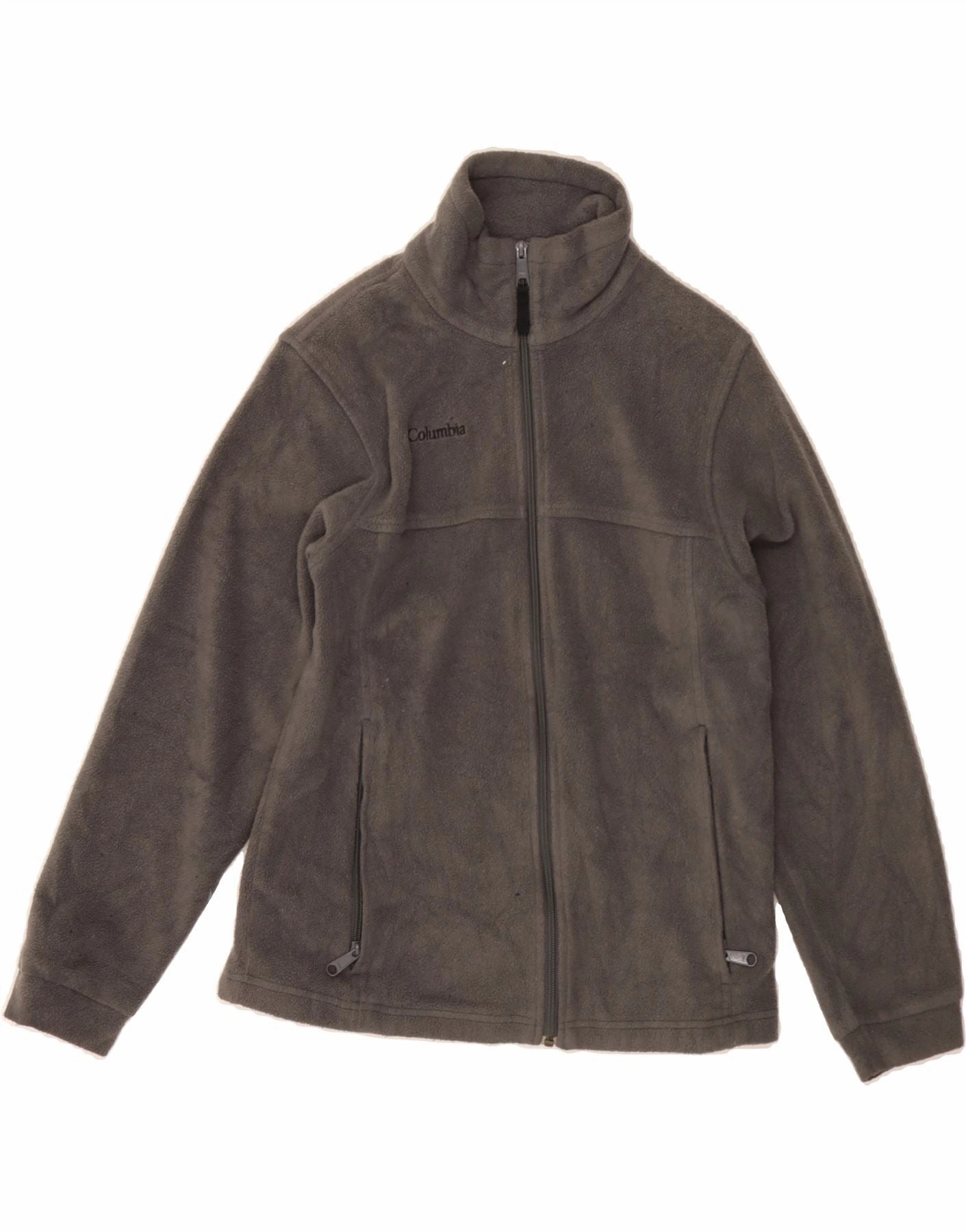 Trek Ready TailoredSilhouette COLUMBIA Boys Fleece Jacket 14-15 Years Grey Polyester