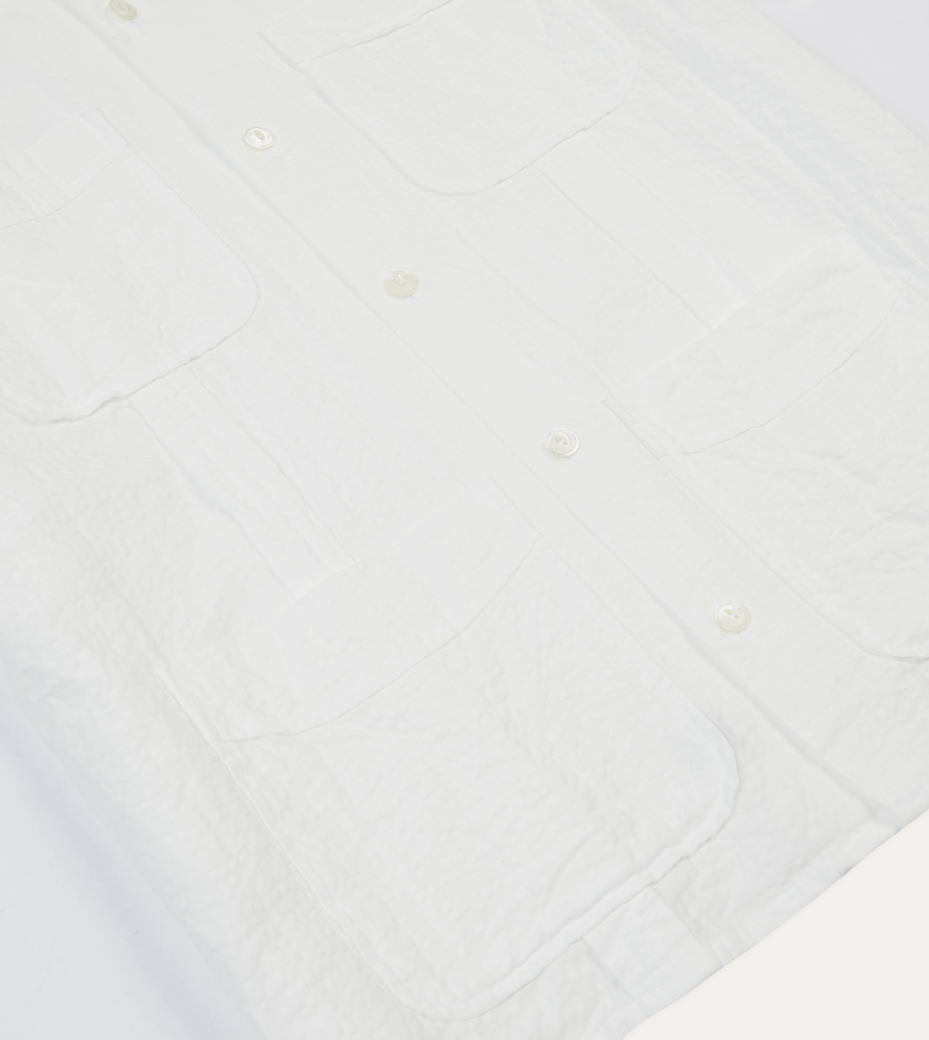 Corporate Event Effortless Style White Cotton-Linen Short Sleeve Cuban Shirt