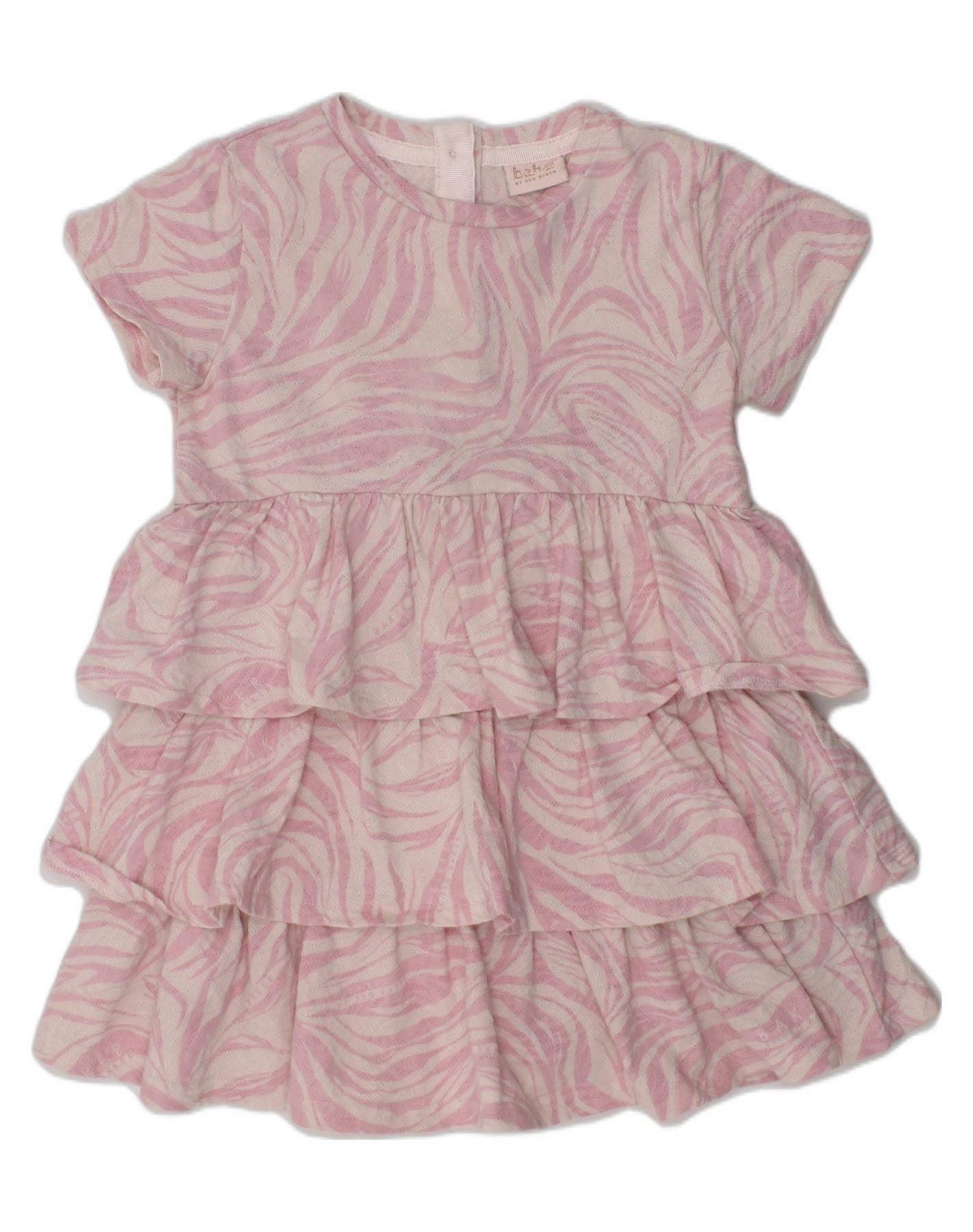 Fluid movement London Edge TED BAKER Girls Tiered Dress 2-3 Years Pink Cotton