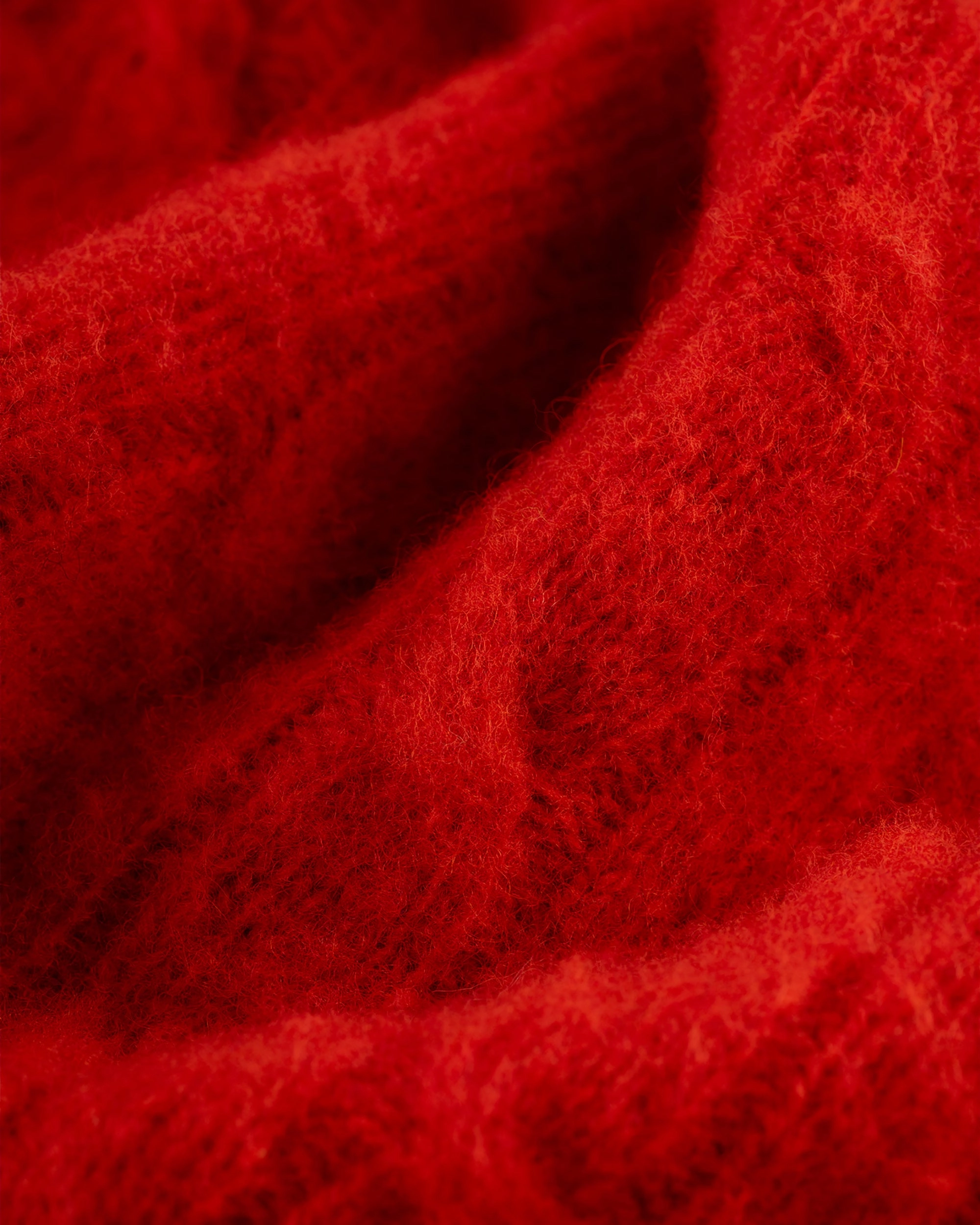 Snug Layers Knit Fit Made-in-Scotland Red Shaggy Dog Cableknit Sweater - Classic Fit