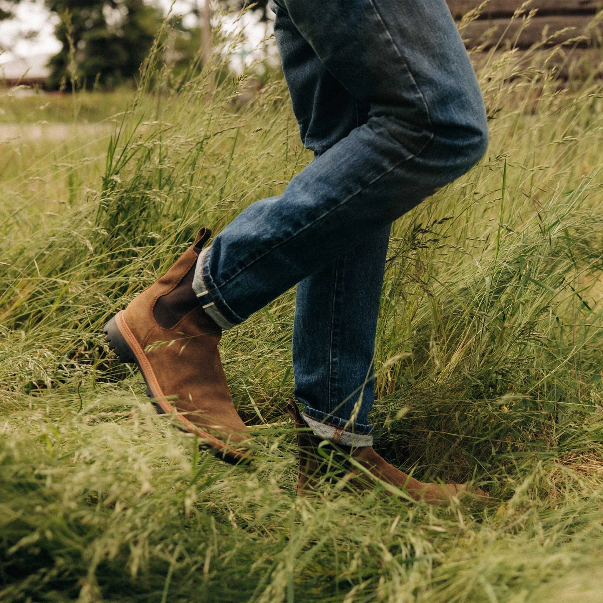 Flexible Fabric Versatile Comfort Wear The Slim Jean in Mid Wash Organic Selvedge