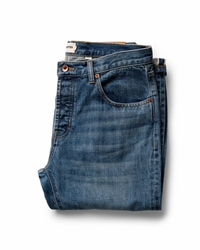 Anti Slip Waistband The Slim Jean in Mid Wash Organic Selvedge