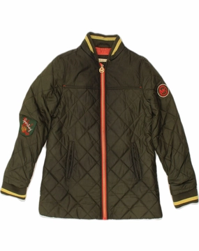 MICHAEL KORS Boys Quilted Jacket 7-8 Years Khaki Polyester Style Statement