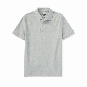 Tex Men Grey Polo Compact Stitch Pattern Airflow Ventilation