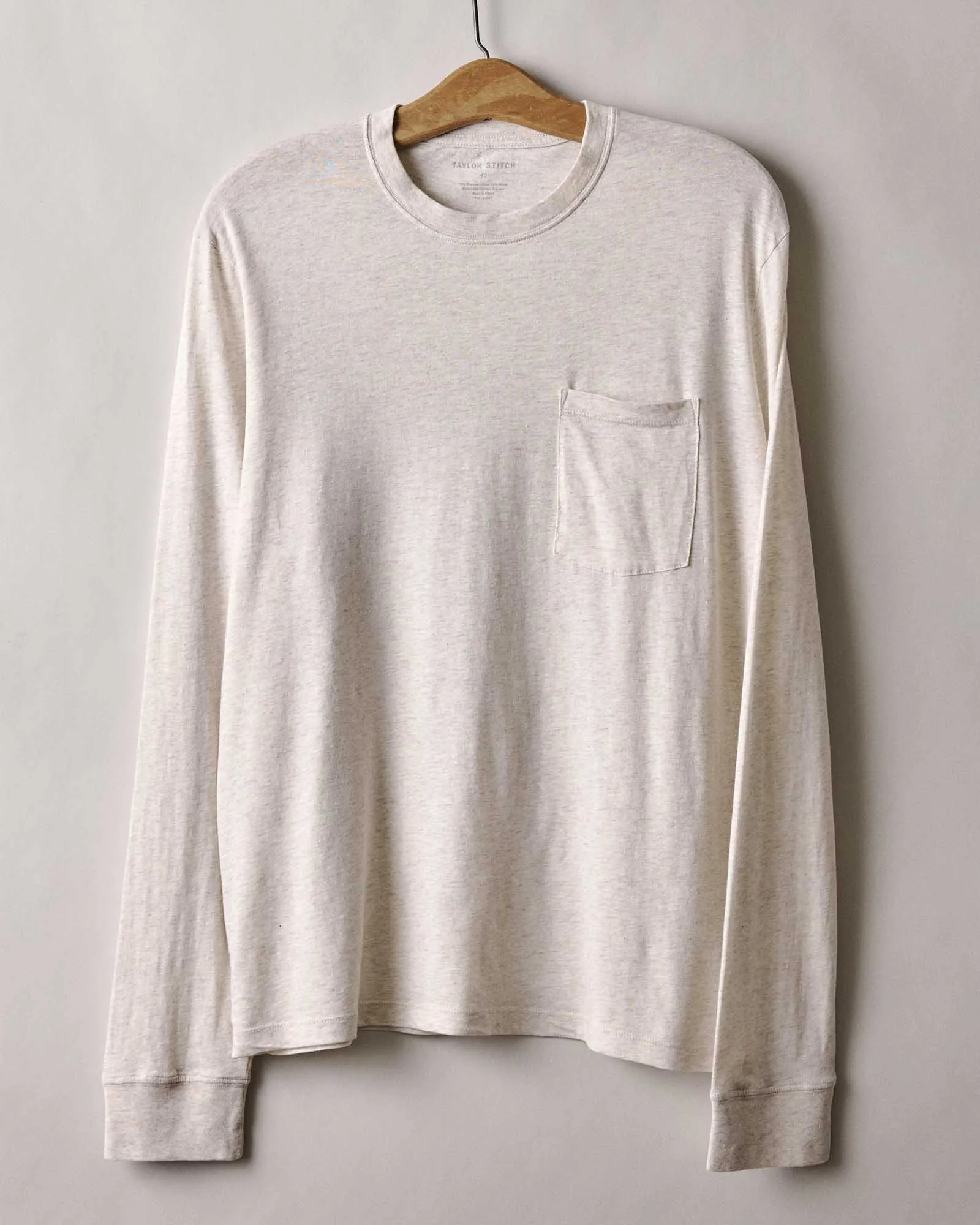 Chill Vibes The Cotton Hemp Long Sleeve Tee in Heather Oat