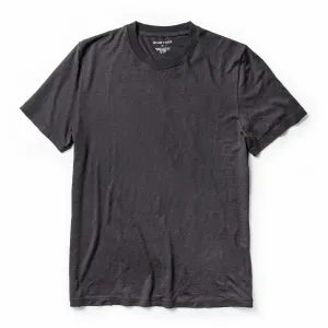 Low Impact Processing Sustainable Material Blend The Cotton Hemp Tee in Charcoal