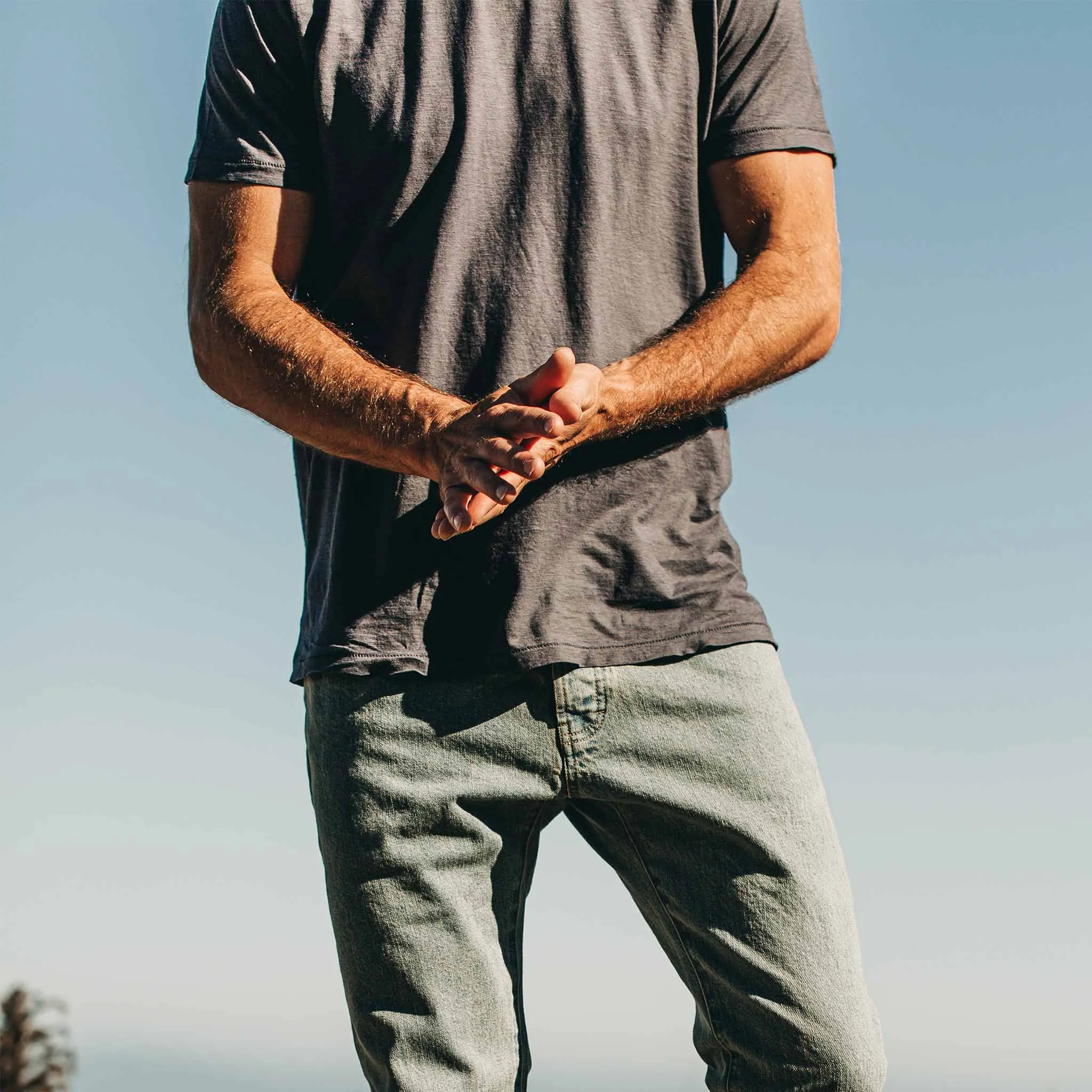 The Cotton Hemp Tee in Navy Athletic and Cool