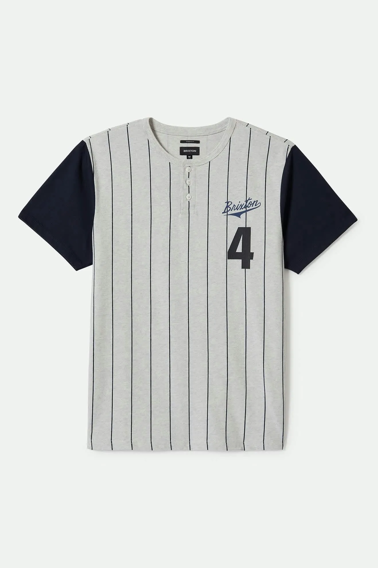 soft look Customizable The League Baseball T-Shirt - Heather Grey Ash/Washed Navy
