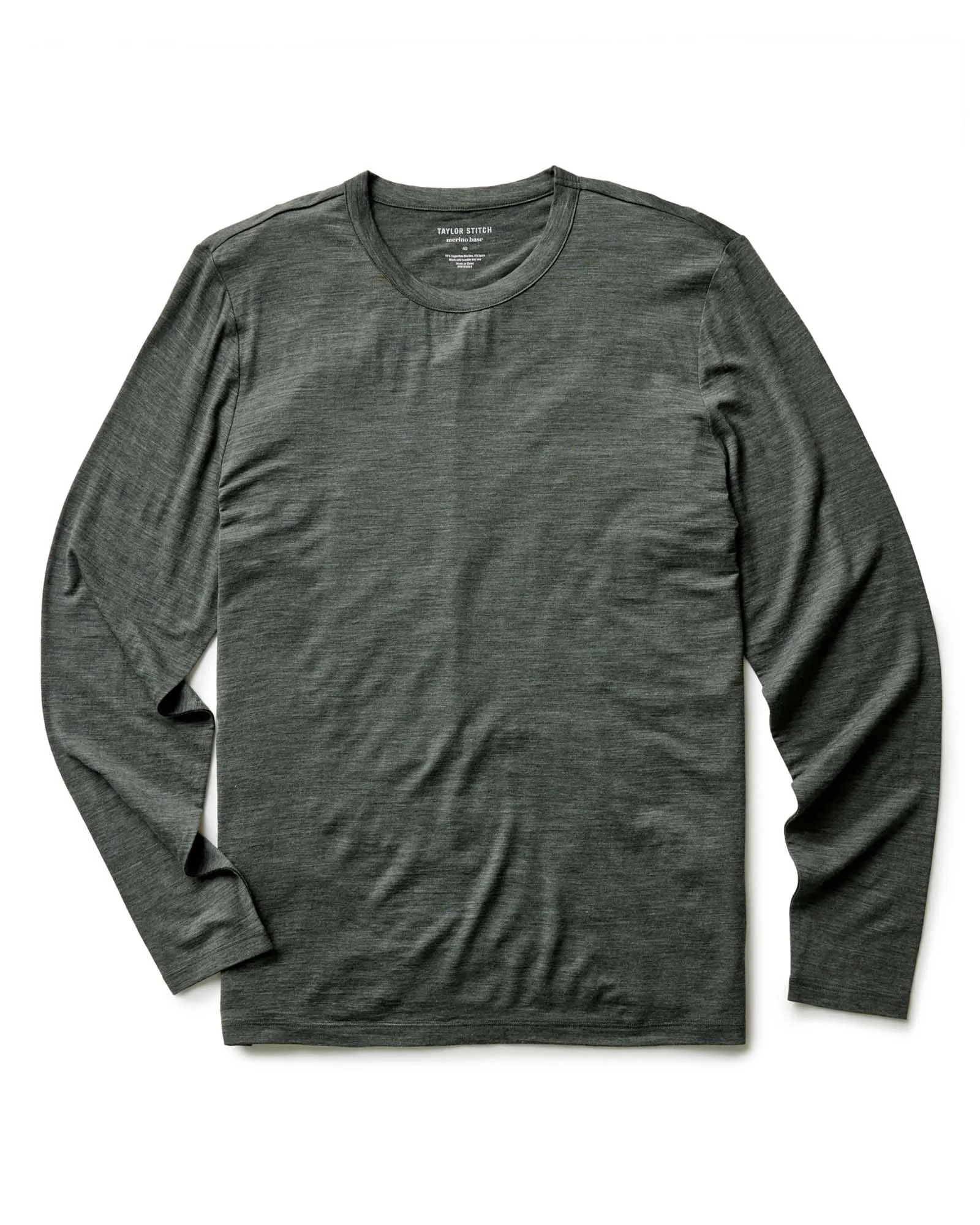 birthday party The Merino Long Sleeve Tee in Heather Army