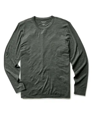 birthday party The Merino Long Sleeve Tee in Heather Army
