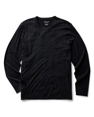 Bohemian Soft Finish The Merino Long Sleeve Tee in Heather Black
