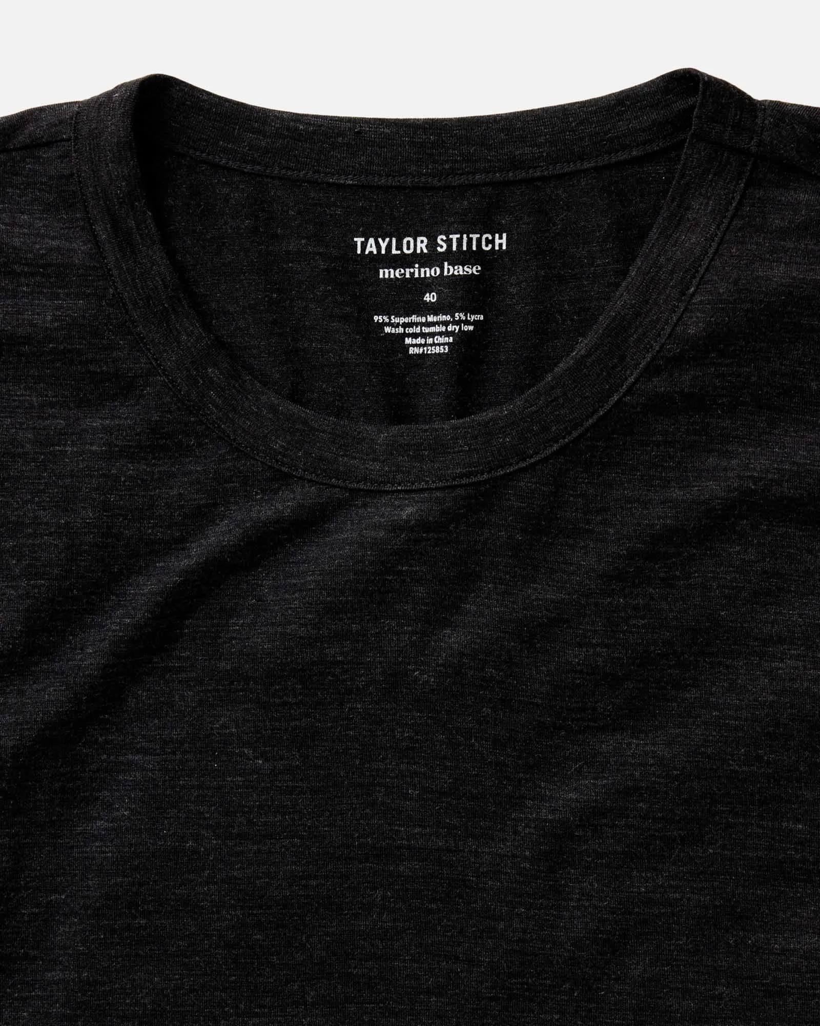 The Merino Long Sleeve Tee in Heather Black AntiStatic Properties Flattering Design