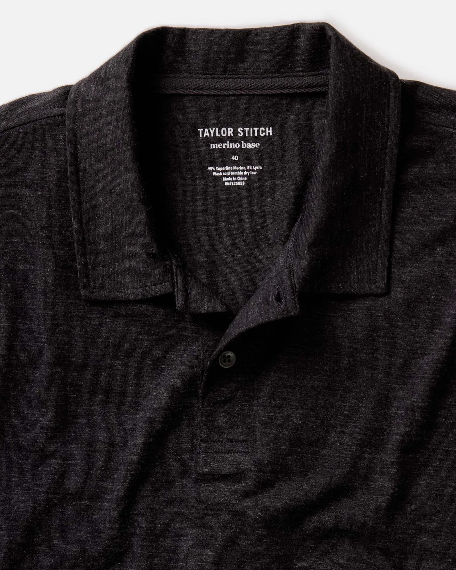 Fresh Style Casual Must-Have The Merino Polo in Heather Black