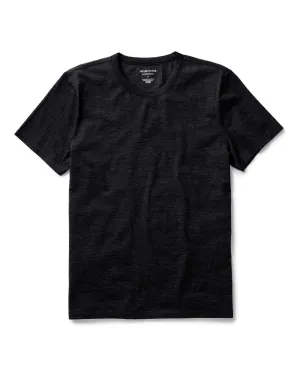 Office Wear The Merino Tee in Heather Black