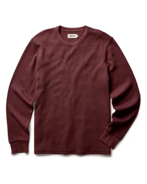 Trendy Apparel Moisture Wicking Fabric The Organic Cotton Crew in Burgundy Waffle