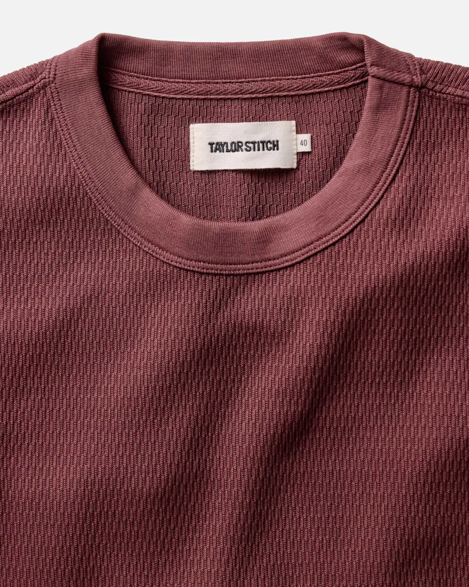 The Organic Cotton Short Sleeve Crew in Burgundy Waffle Versatile Wearable