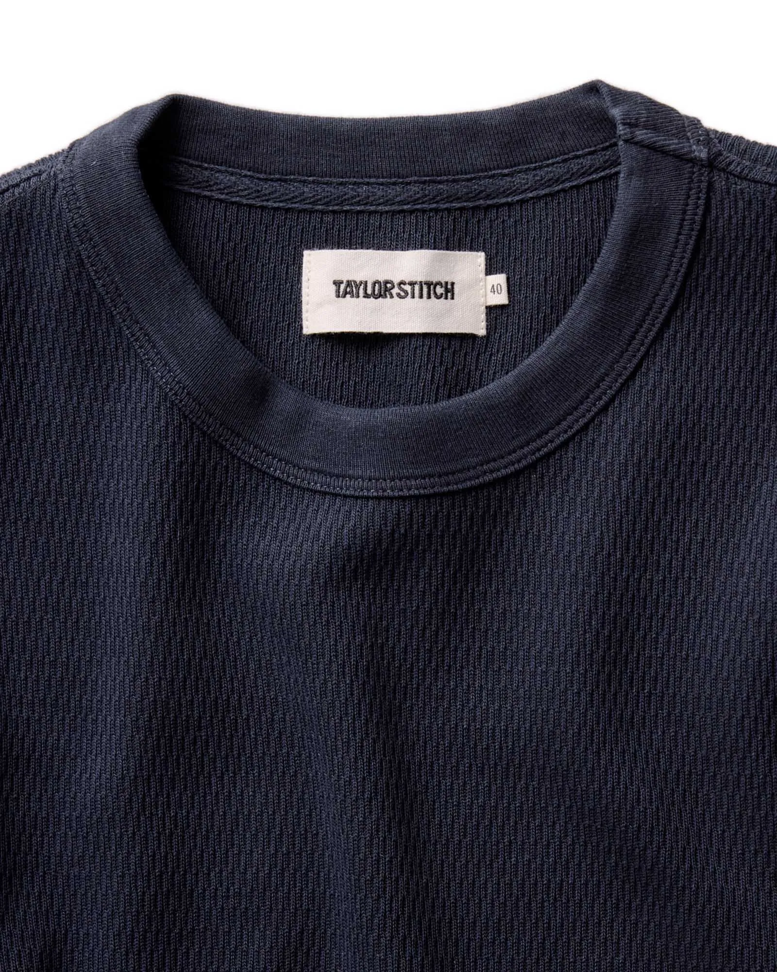 The Organic Cotton Short Sleeve Crew in Dark Navy Waffle Casual Everyday Perfect Wear