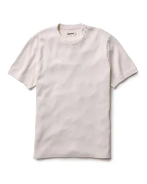 The Organic Cotton Short Sleeve Crew in Vintage White Waffle Simple Fit