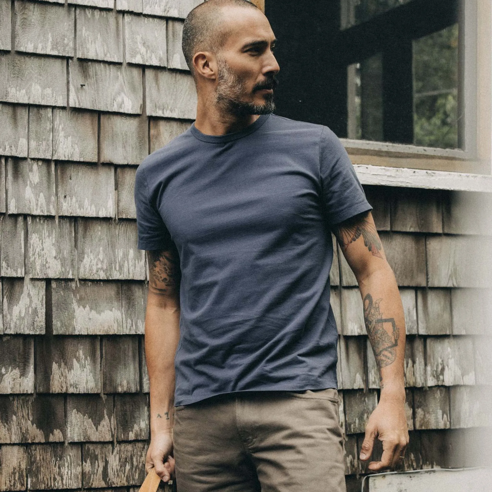 Chic Smart The Organic Cotton Tee in Navy