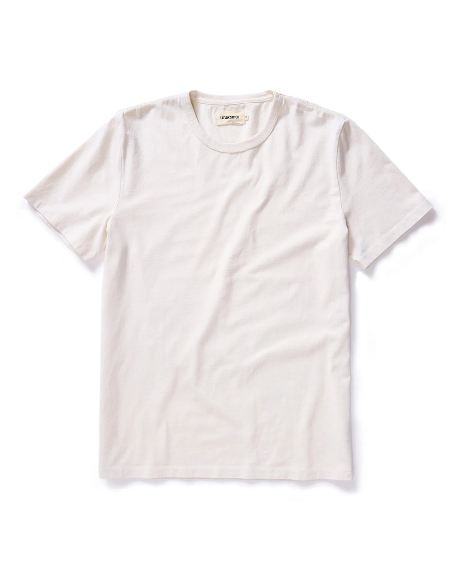 The Organic Cotton Tee in Vintage White Versatile Fashion Low Profile Collar