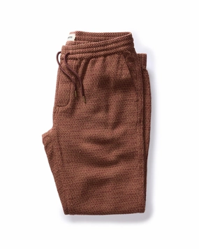 The Apres Pant in Black Cherry Sashiko ReflectiveAccentDetails