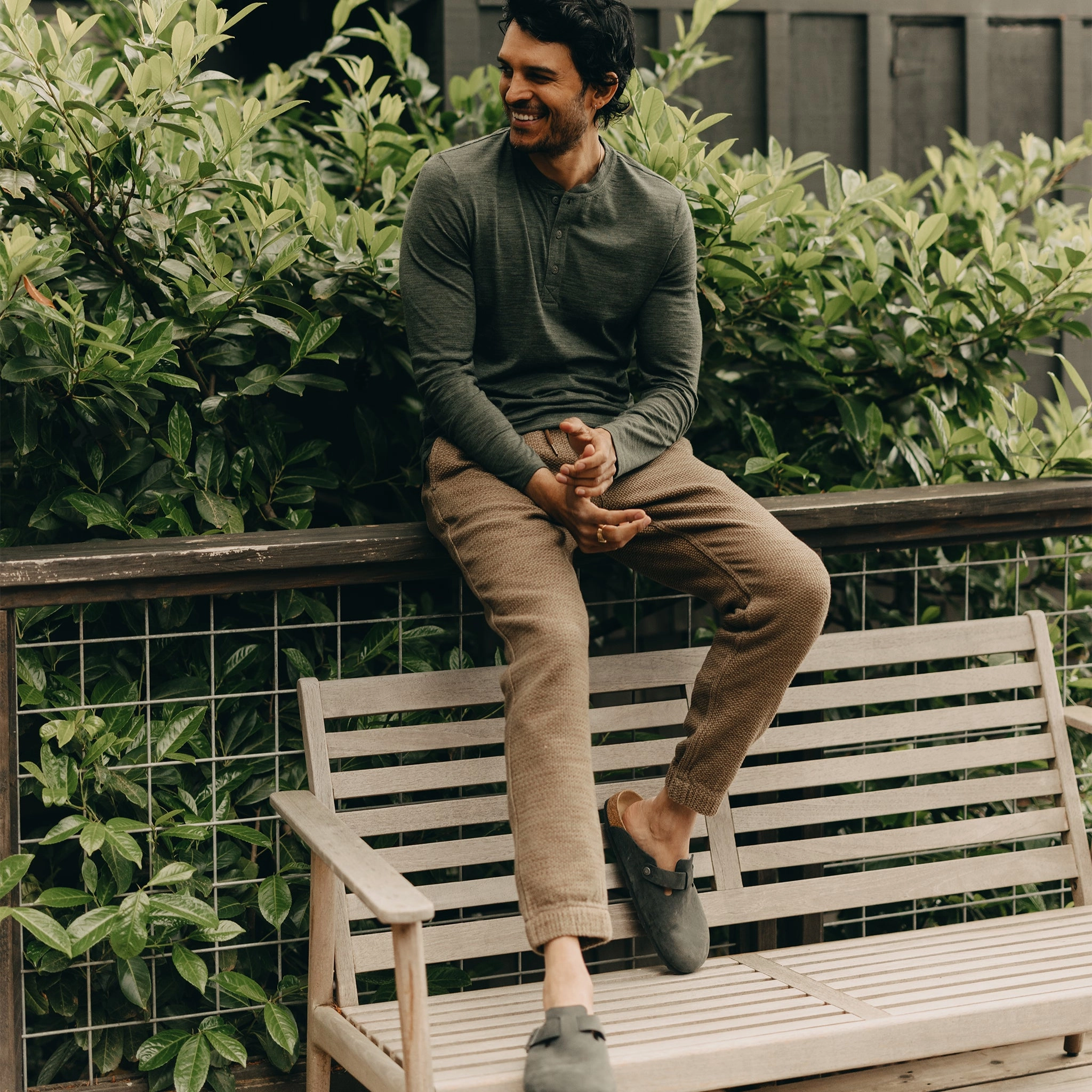 Quick Wear Fit Relaxed Comfort Wear The Apres Pant in Cypress Sashiko
