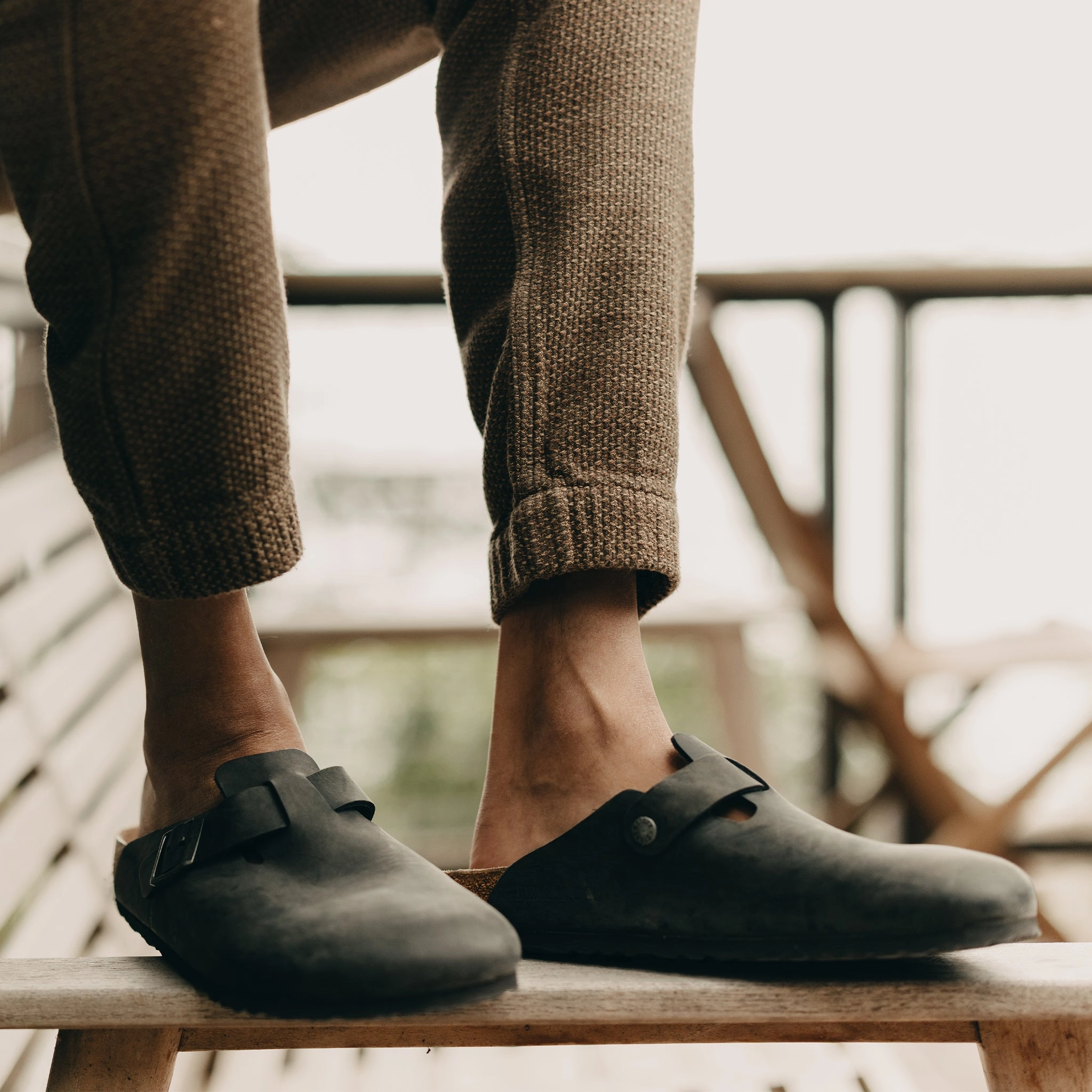 The Apres Pant in Cypress Sashiko Moisture wicking