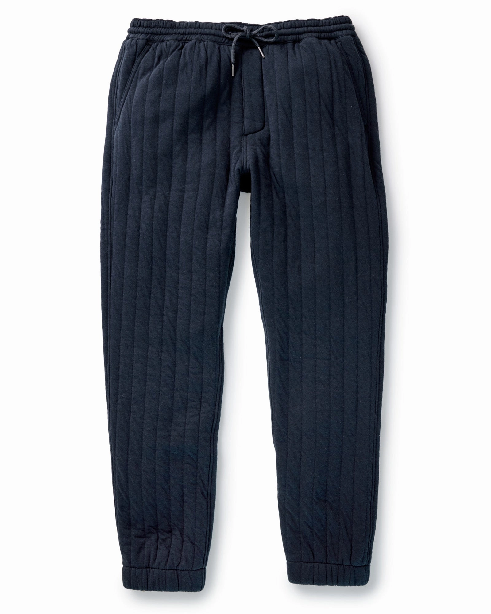 The Apres Pant in Heather Midnight Quilted Jersey Go Anywhere Soft Feel