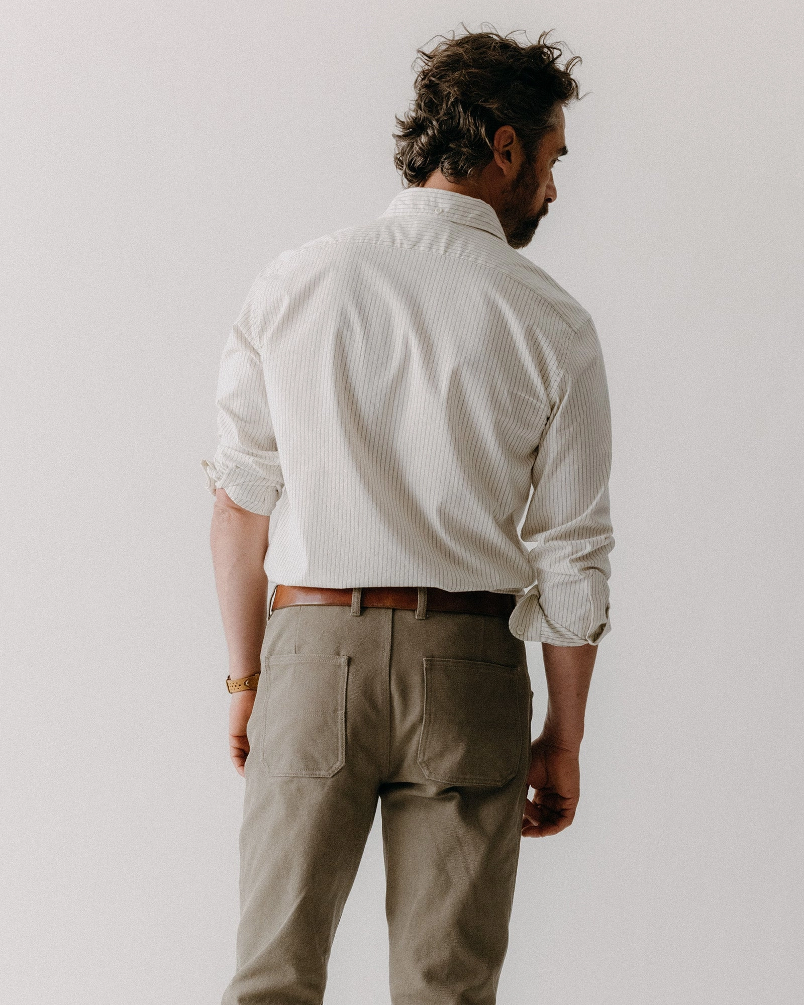The Camp Pant in Stone Chipped Canvas Minimalist Fit PermeableCloth