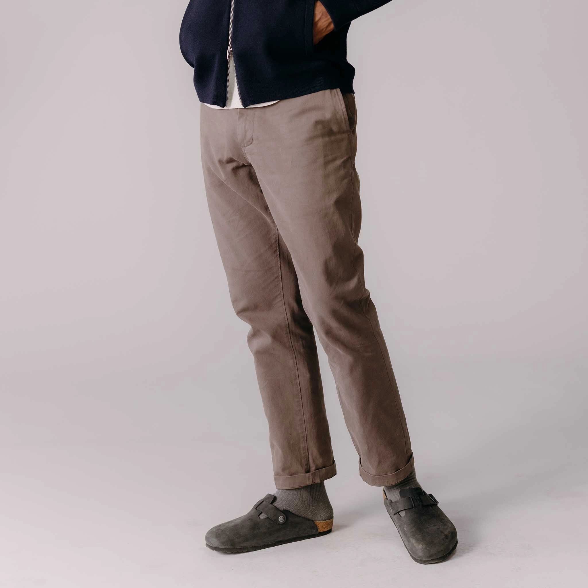 The Democratic Foundation Pant in Organic Espresso Relaxed Style