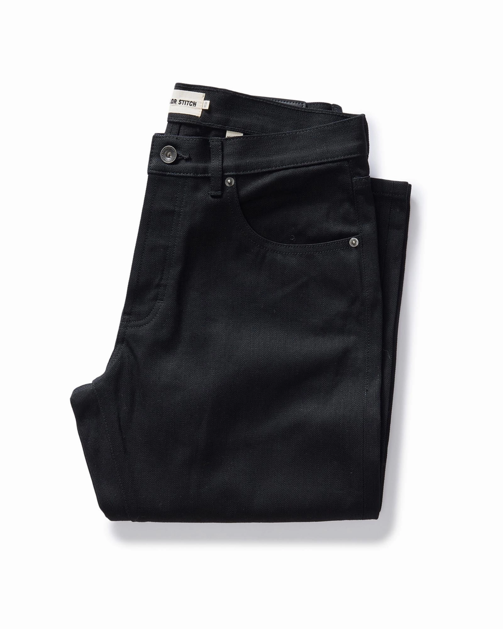 Feminine Cut Abrasion Proof Reinforcements The Democratic Jean in Rigid Black Organic Selvedge