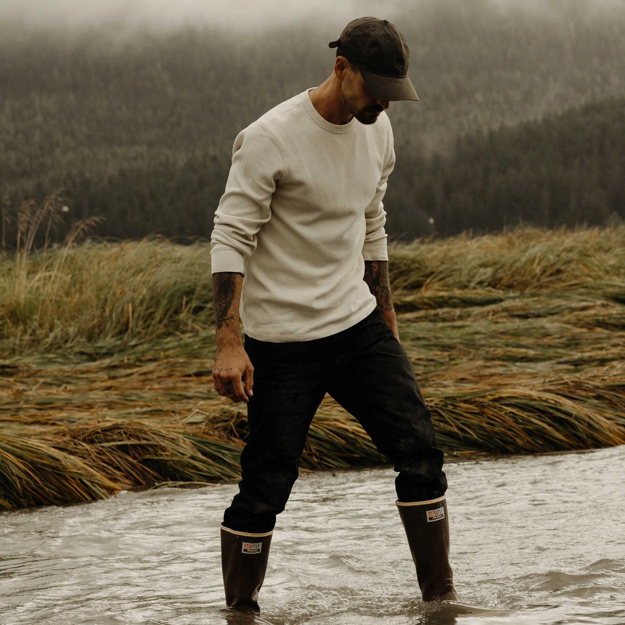 Breathable mesh lining Seasonal Wear The Democratic Jean in Rigid Black Organic Selvedge