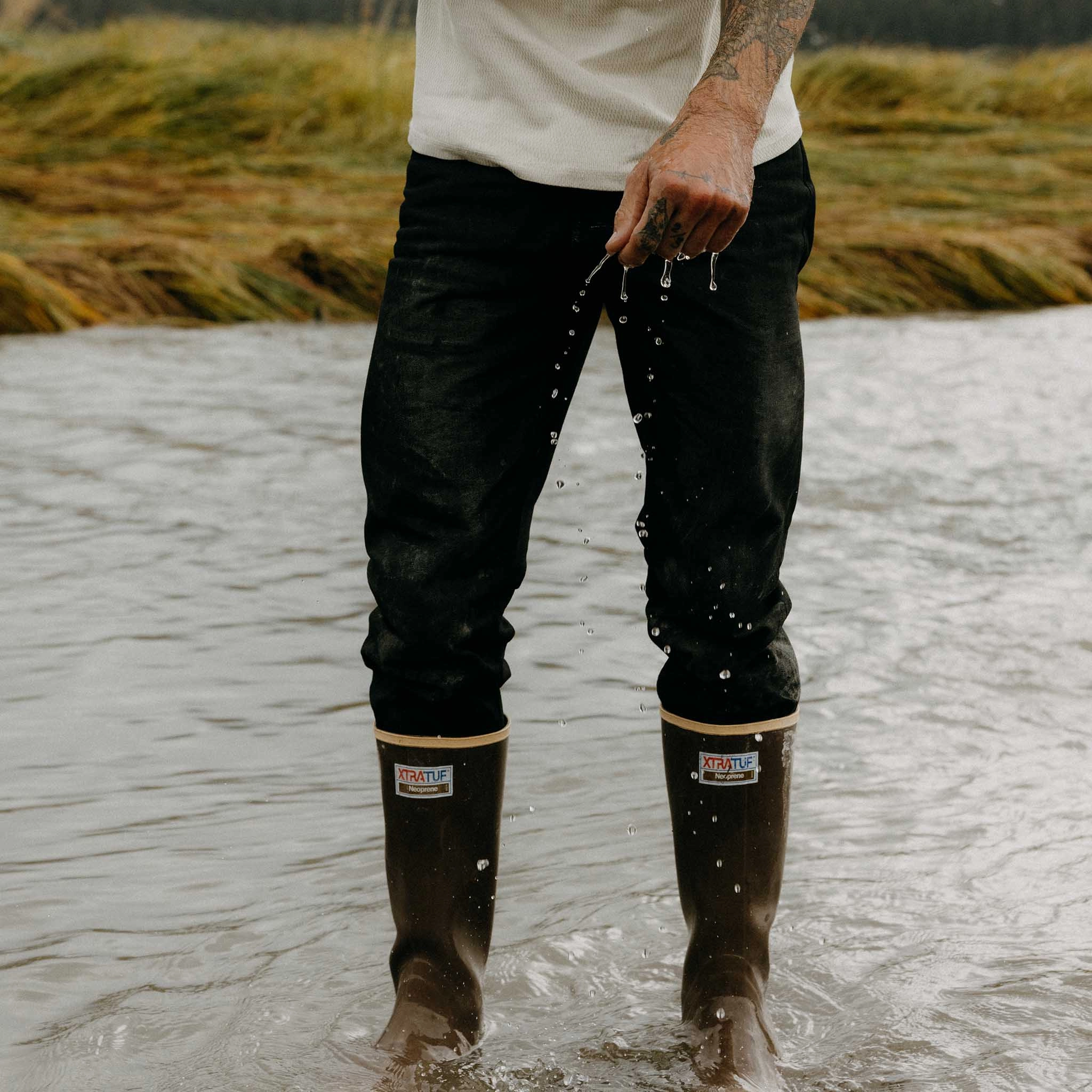 The Democratic Jean in Rigid Black Organic Selvedge Cozy Design