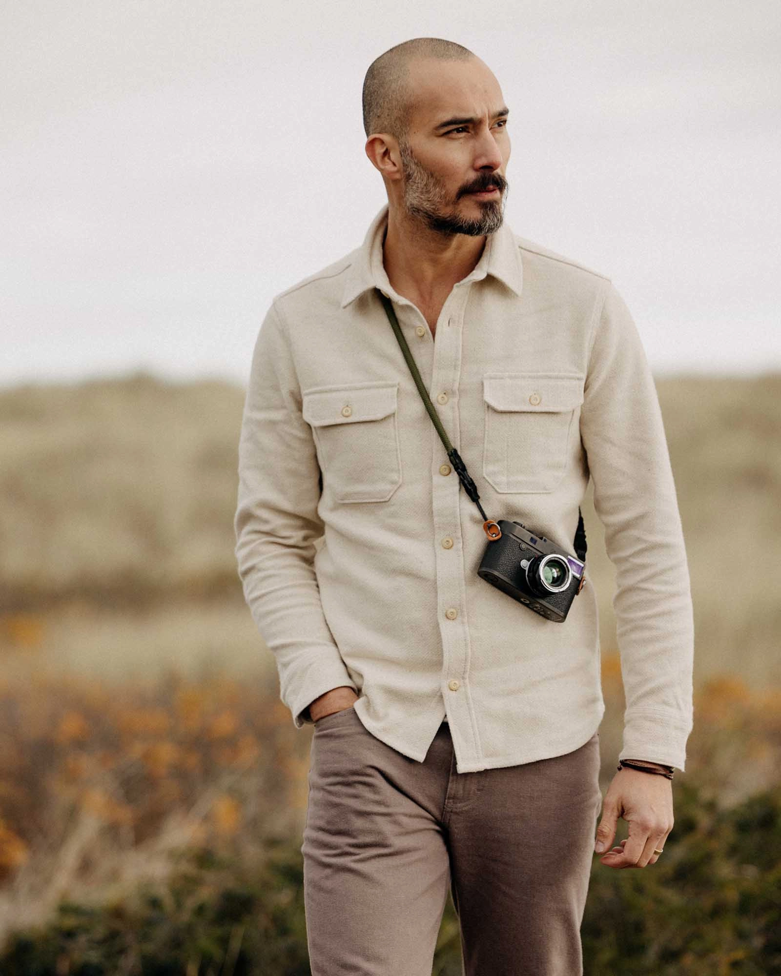 Thermal regulation Recycled Polyester Blend The Division Shirt in Birch