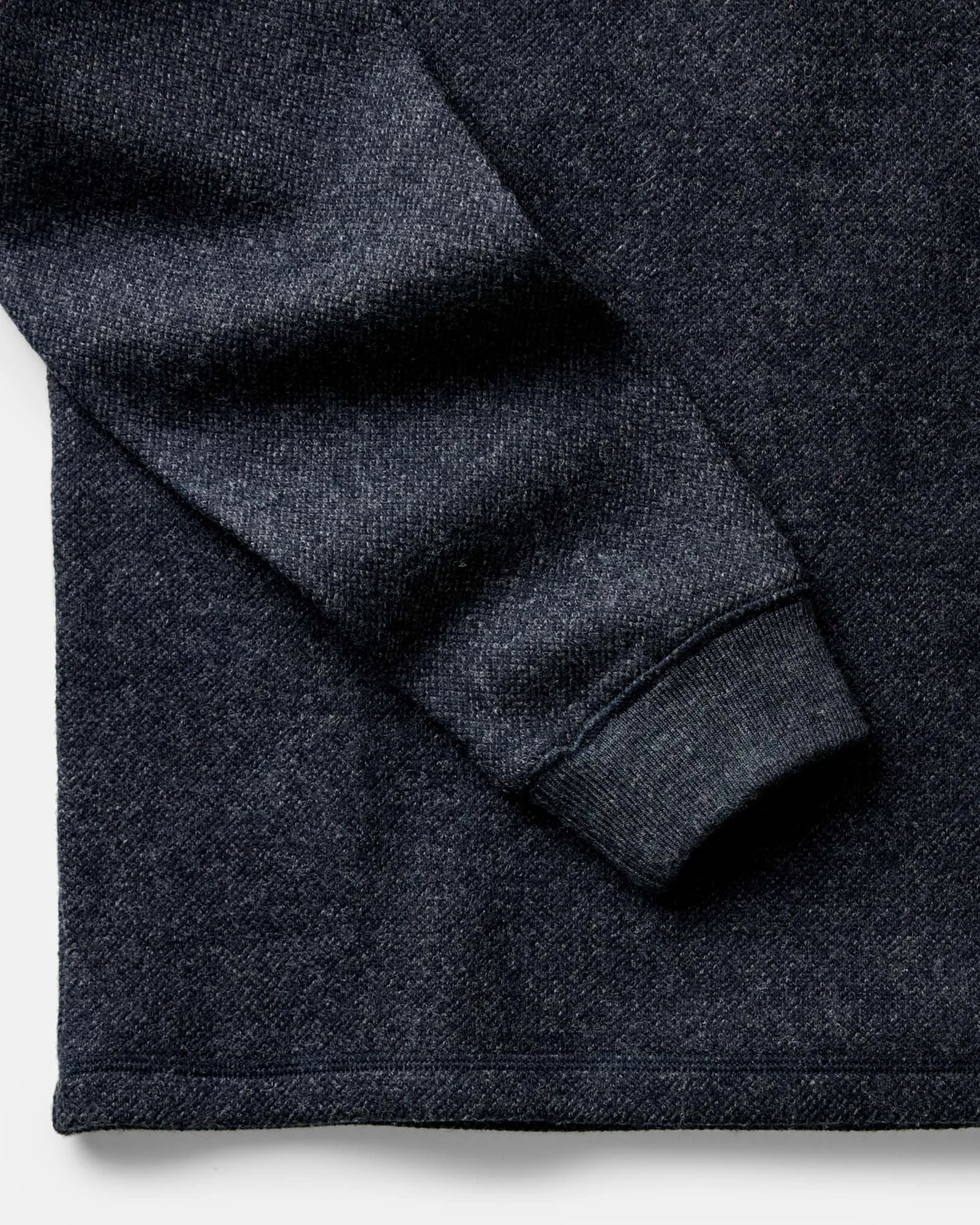 Sophisticated Comfort Chilly Knit The Evans Crew in Navy Birdseye Wool