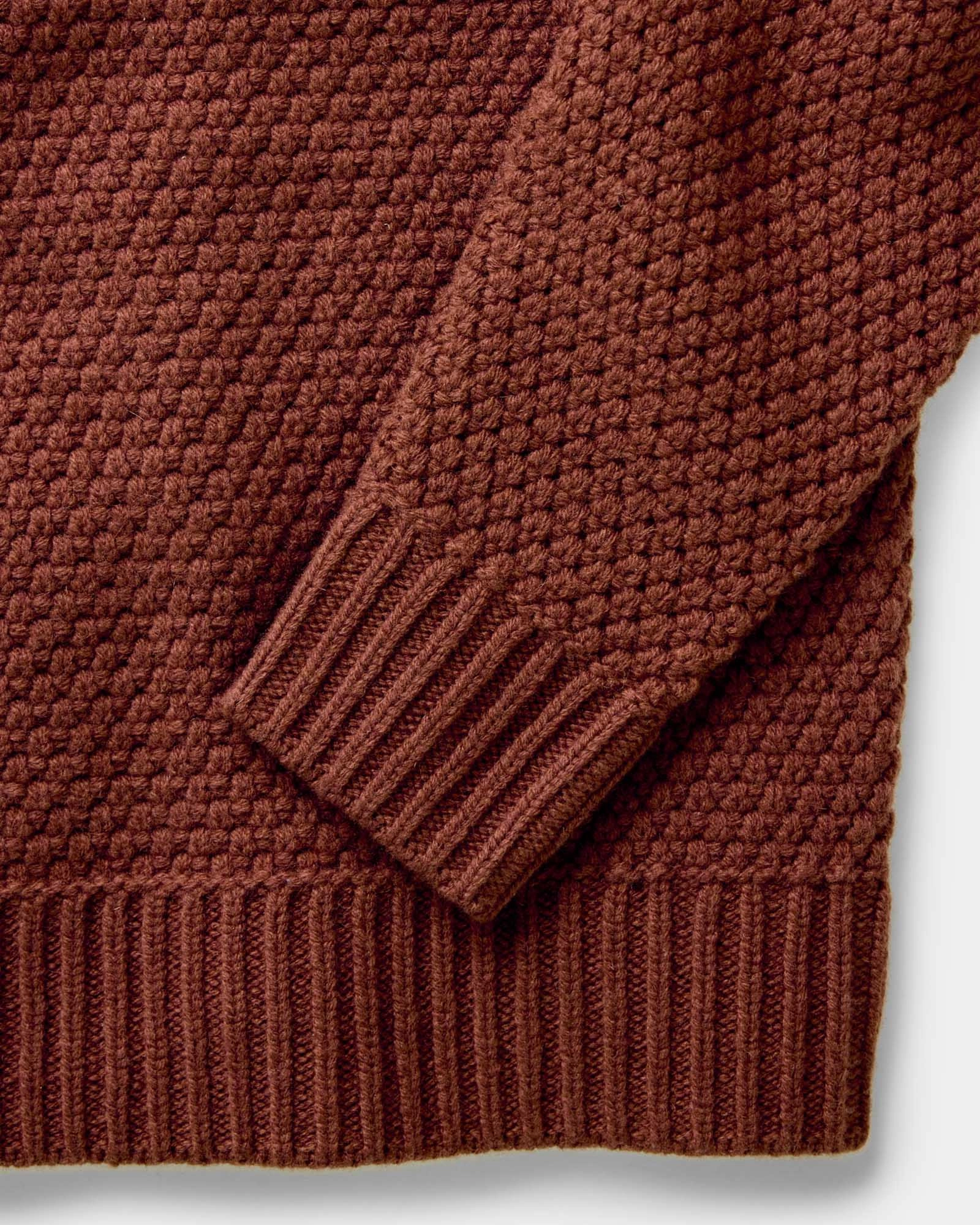 The Fisherman Sweater in Heather Brick Merino Layering Options