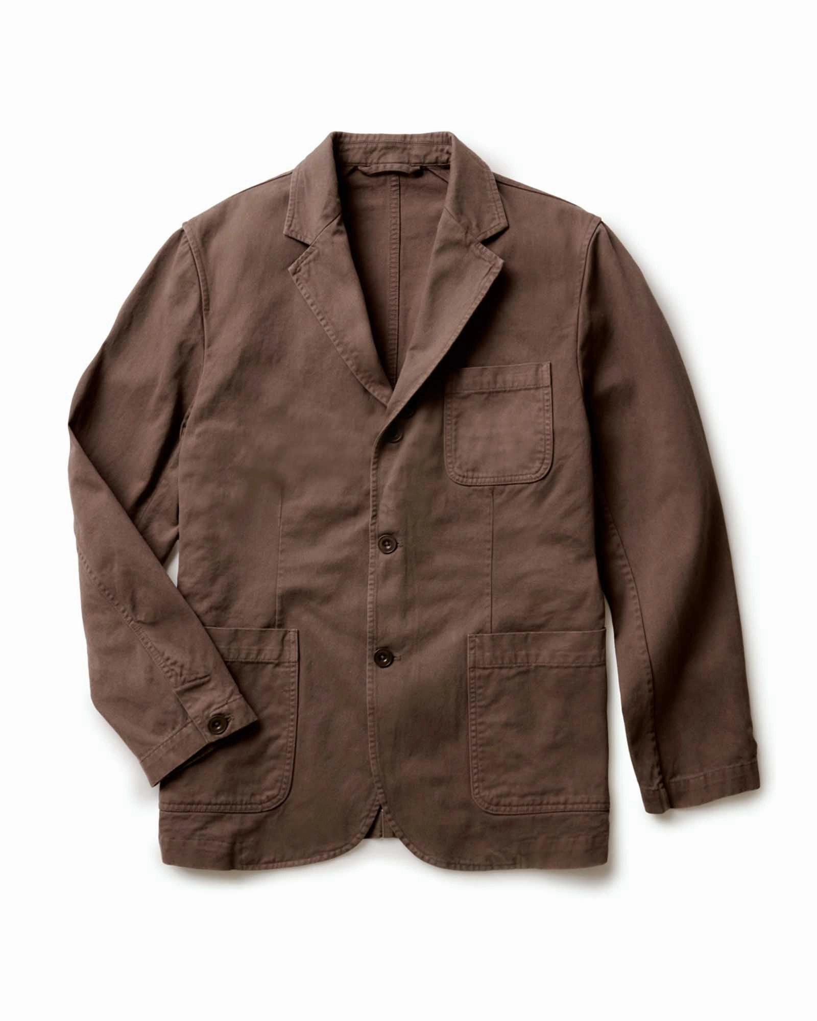 The Foundation Sportcoat in Organic Espresso Twill Support Wrinkle Resistant Material