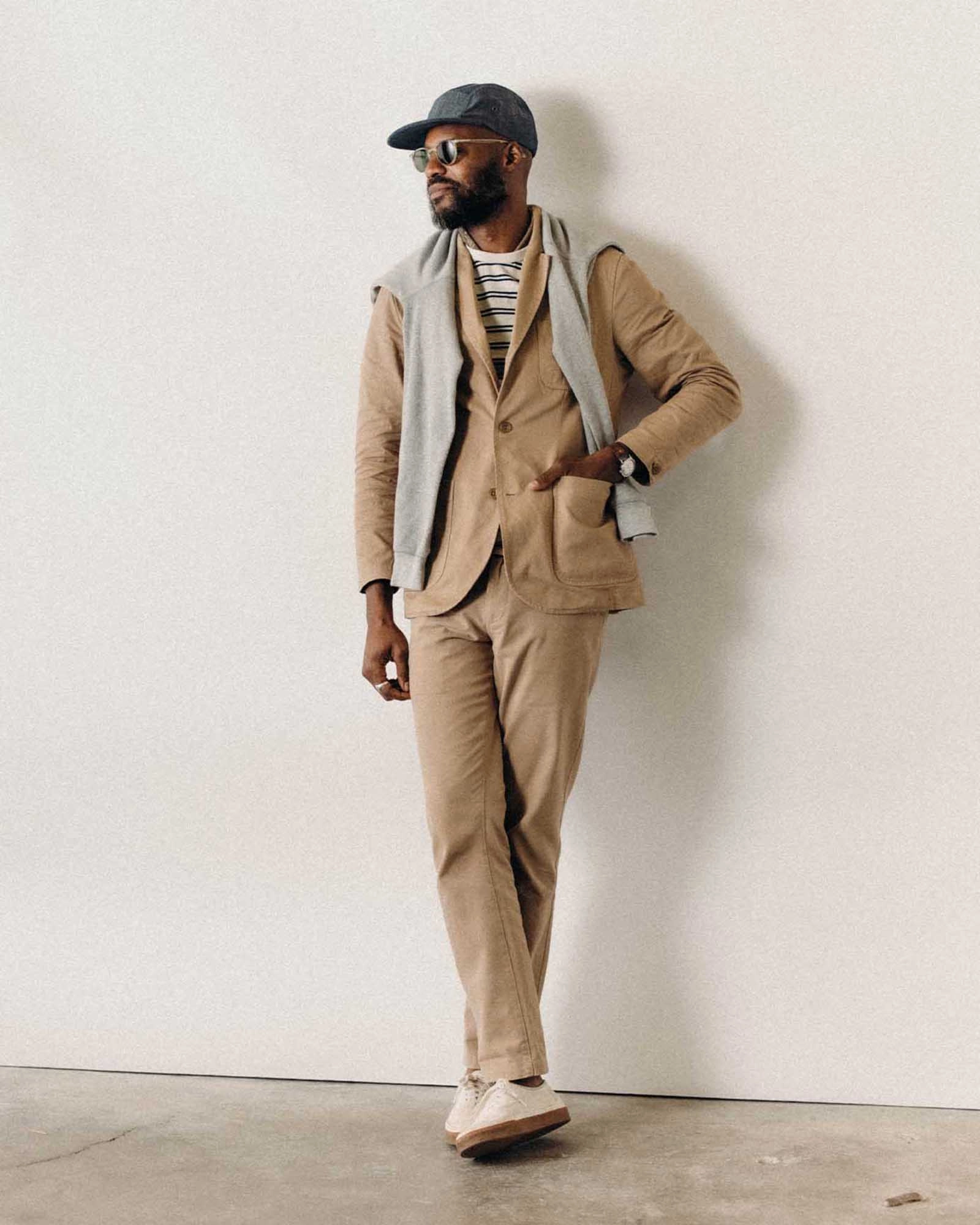 The Foundation Sportcoat in Organic Khaki Twill Midweight Option