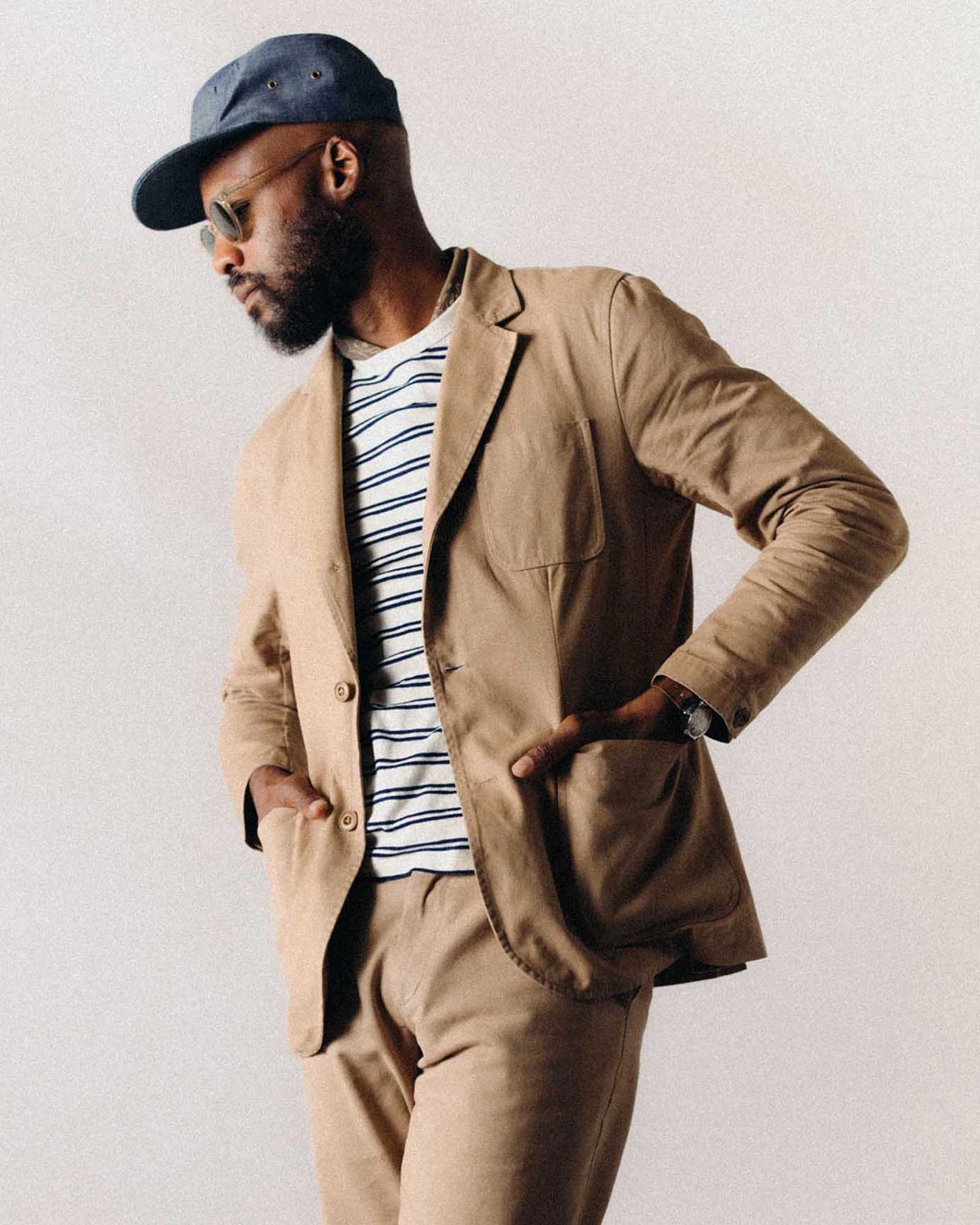 starlight Cool Weather Layer The Foundation Sportcoat in Organic Khaki Twill