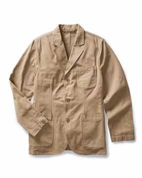 The Foundation Sportcoat in Organic Khaki Twill Art campfire