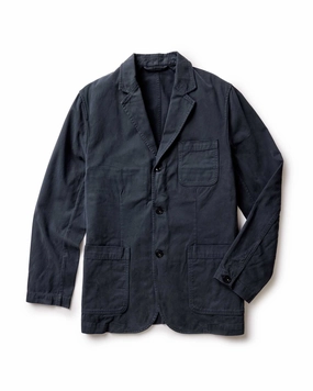 The Foundation Sportcoat in Organic Navy Twill outdoor barbecue