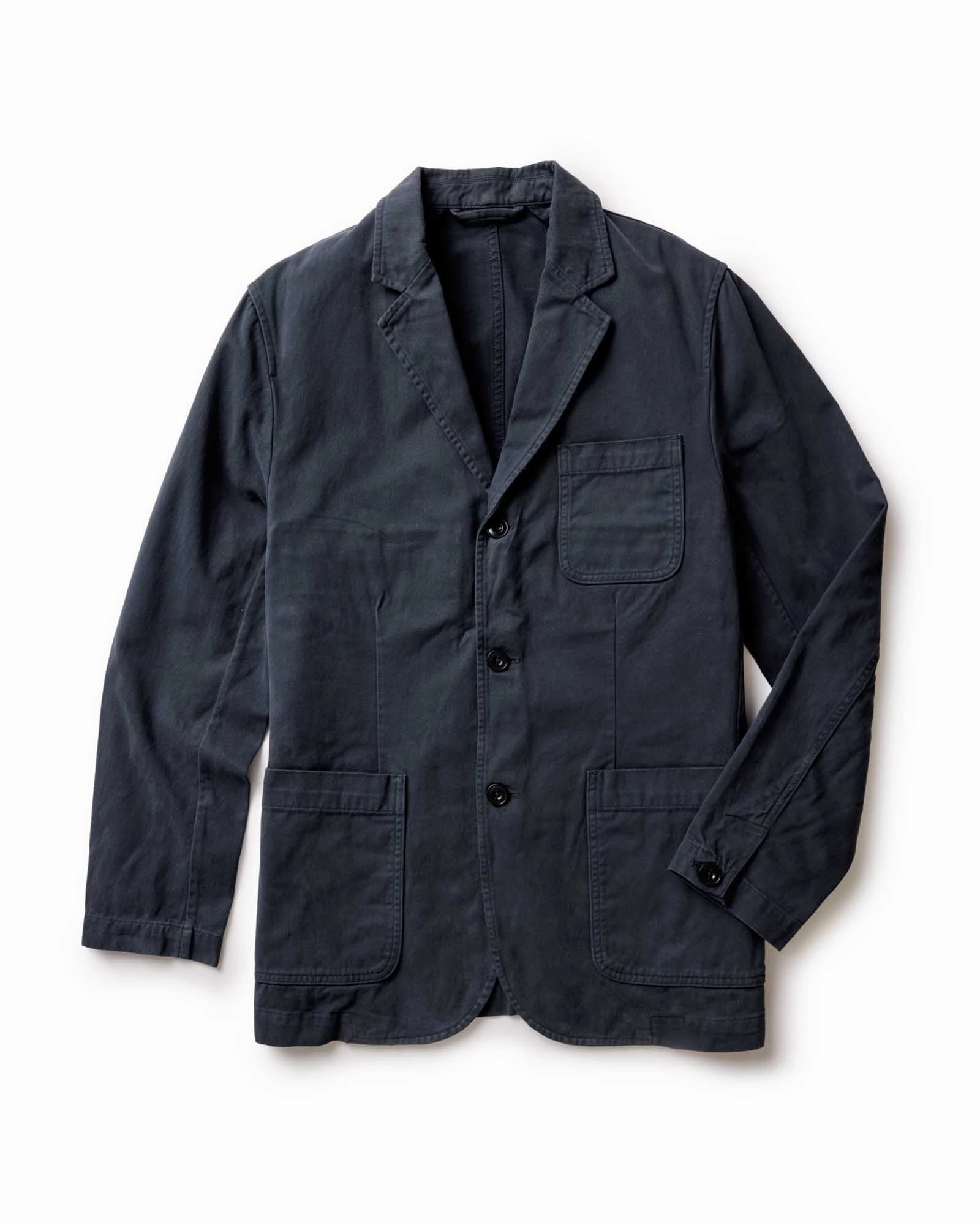 The Foundation Sportcoat in Organic Navy Twill outdoor barbecue