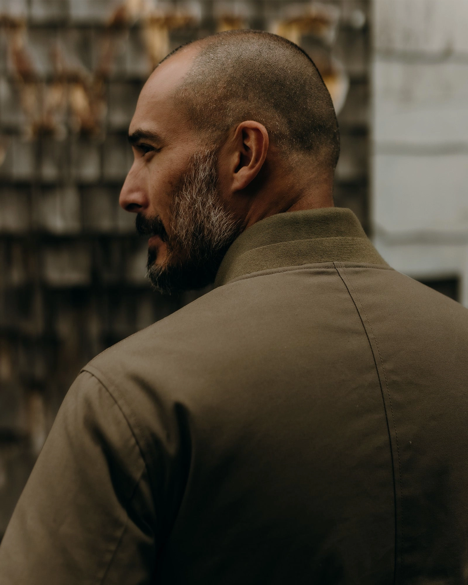 The Insulated Bomber Jacket in Fatigue Olive Dry Wax Practical Choice regular